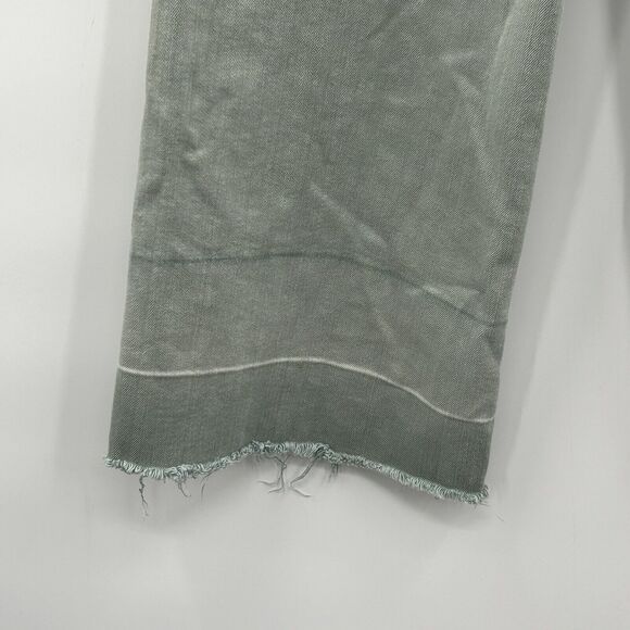 AG The Etta High Waisted‎ Wide Leg Crop Jeans Women’s 31 (32/25) Sage Green - Picture 10 of 12